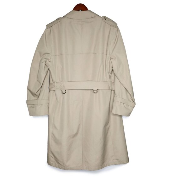 Vintage London Fog Trench Coat Beige Tan Water Repellent Jacket Removable Liner - Picture 4 of 16